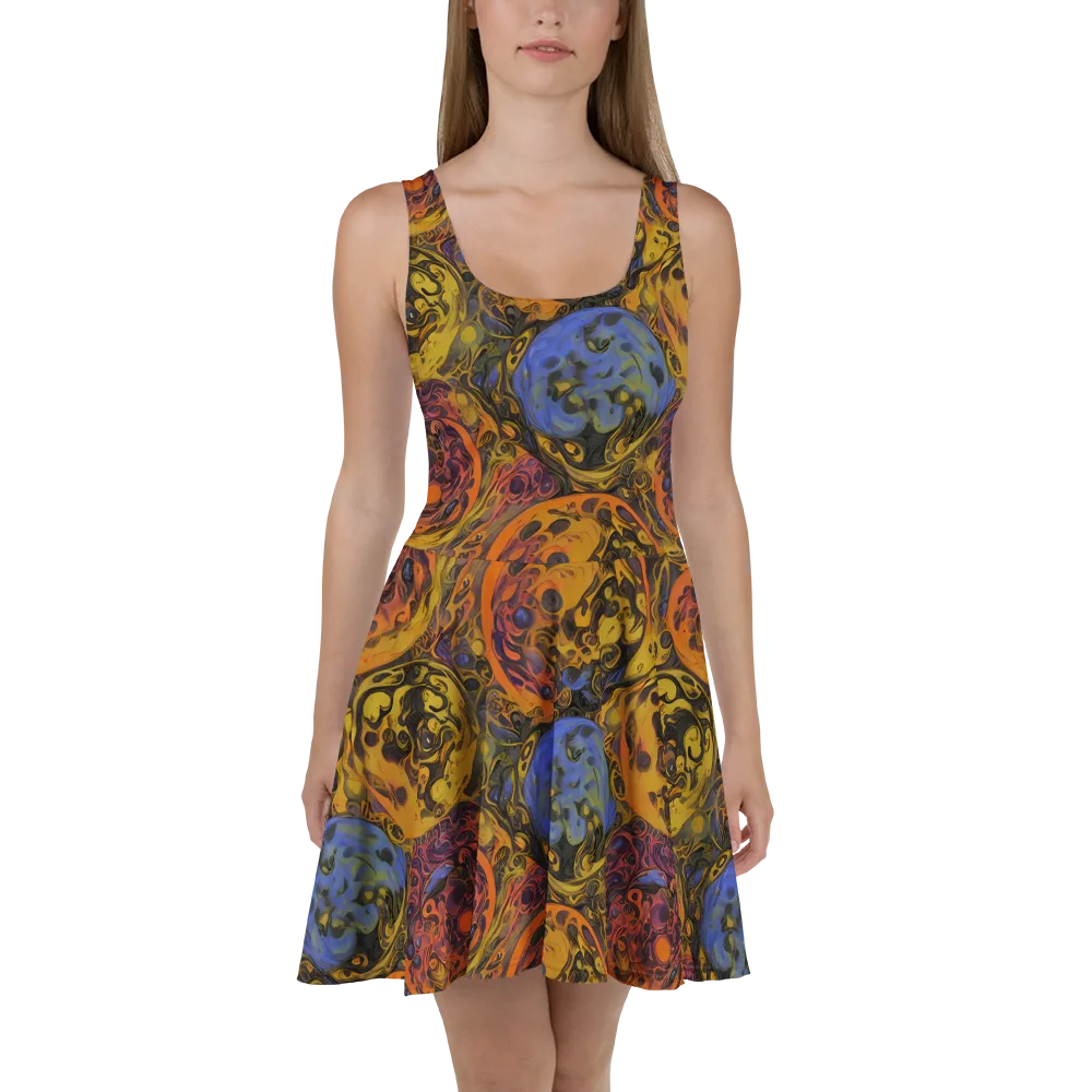 Molten Carnival on Skater Dress — Front