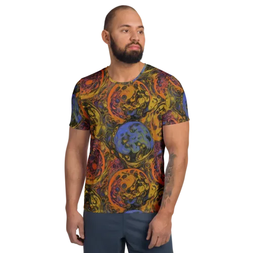 Molten Carnival on a Men's Athletic T-Shirt