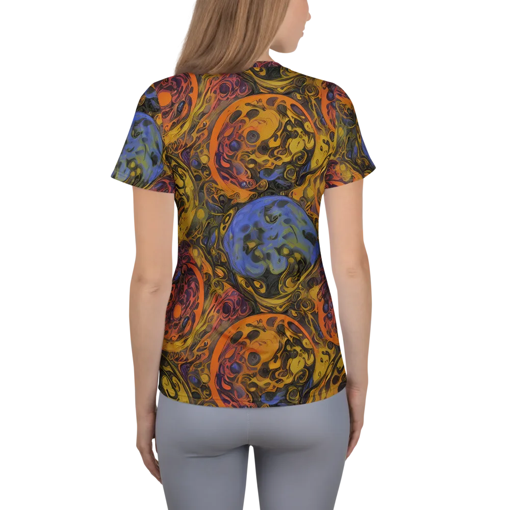 Molten Carnival on Women's Athletic T-Shirt — Back