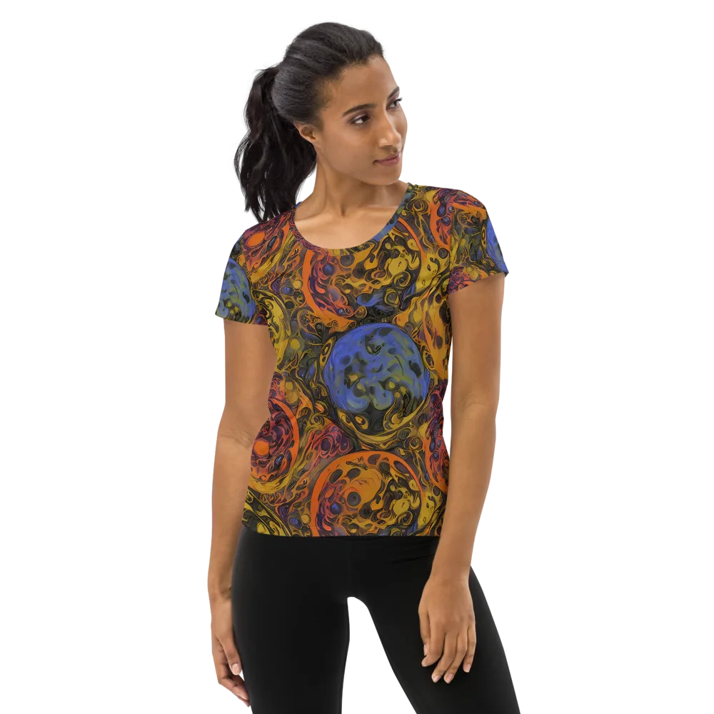 Molten Carnival on Women's Athletic T-Shirt — Front