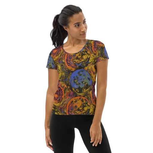 Molten Carnival on a Women's Athletic T-Shirt