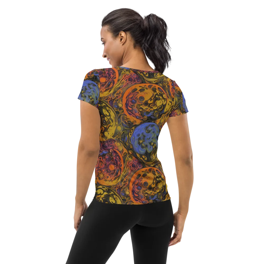 Molten Carnival on Women's Athletic T-Shirt — Back