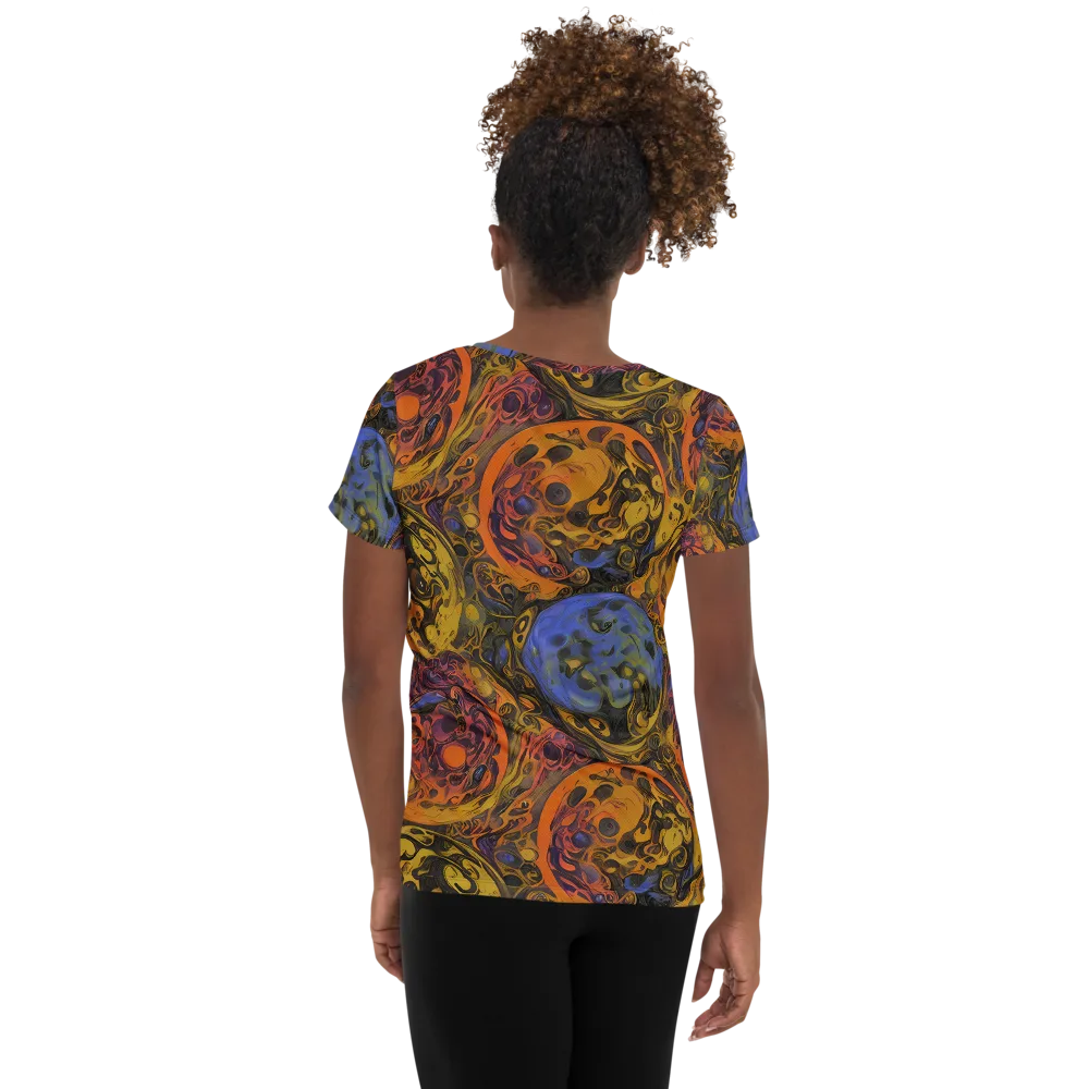 Molten Carnival on Women's Athletic T-Shirt — Back
