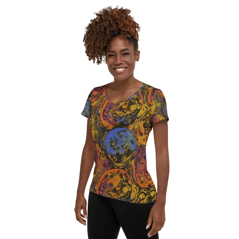 Molten Carnival on Women's Athletic T-Shirt — Left
