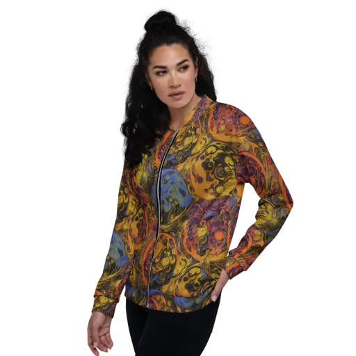 Molten Carnival on a Bomber Jacket