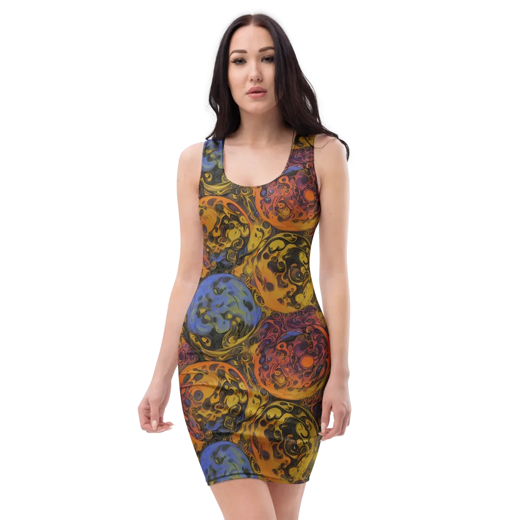 Molten Carnival on Bodycon Dress — Front