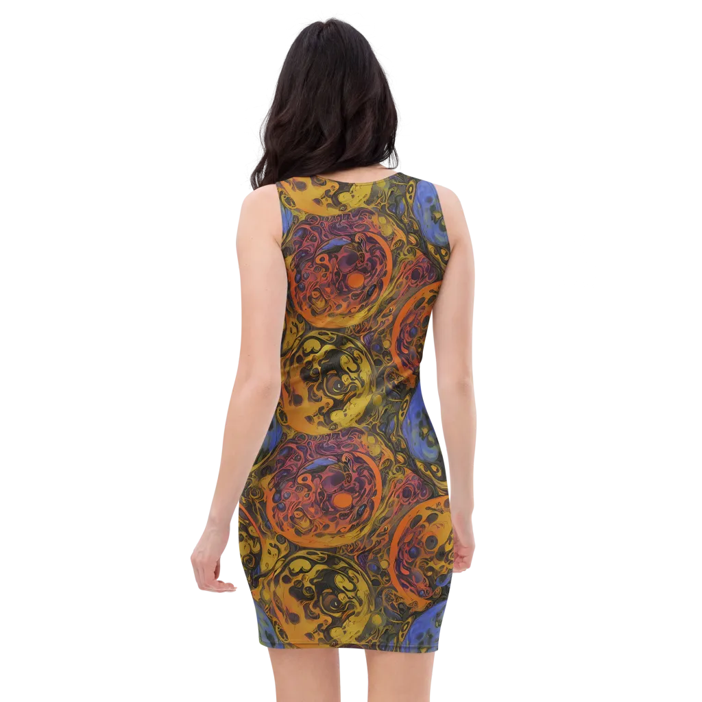 Molten Carnival on Bodycon Dress — Back