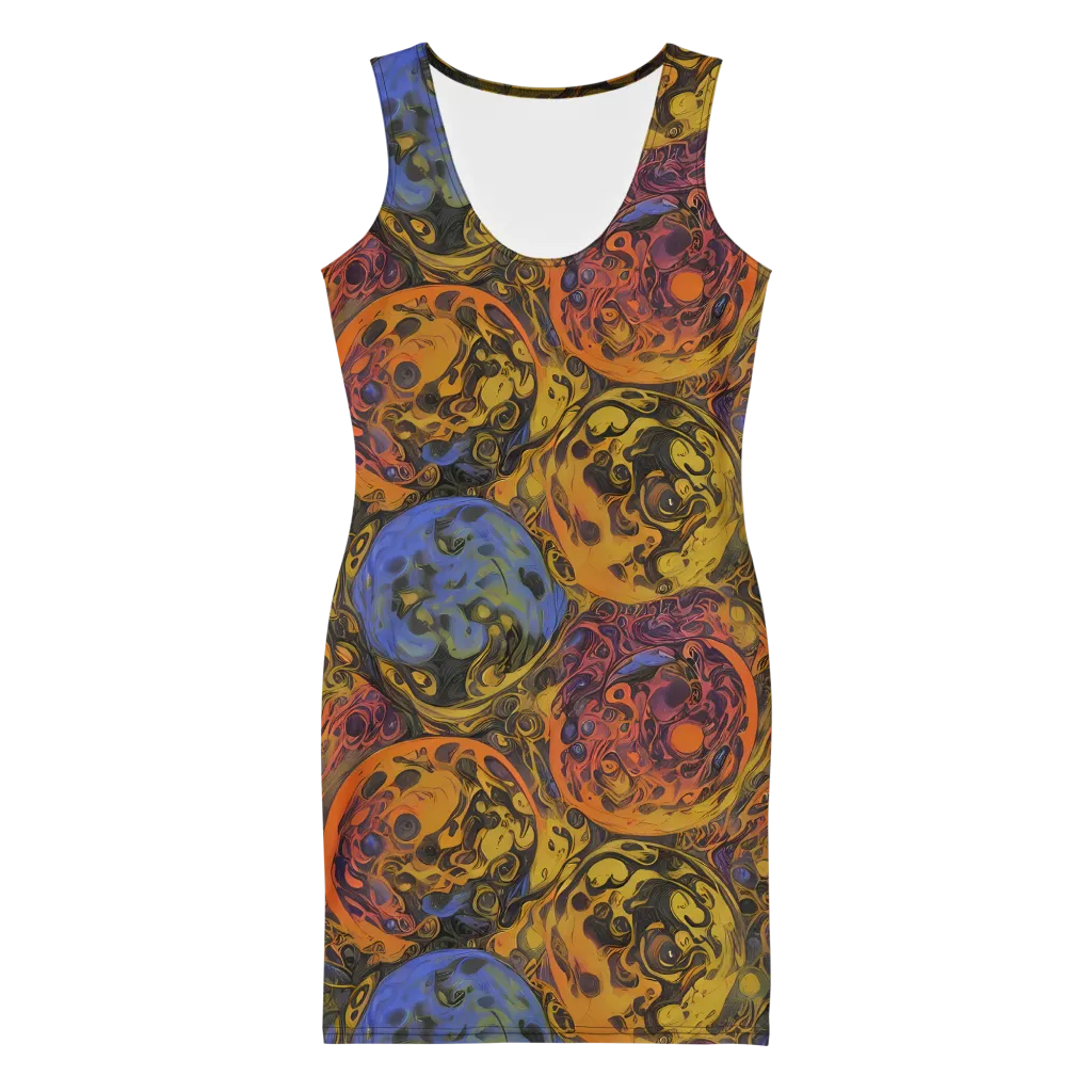 Molten Carnival on Bodycon Dress — Front