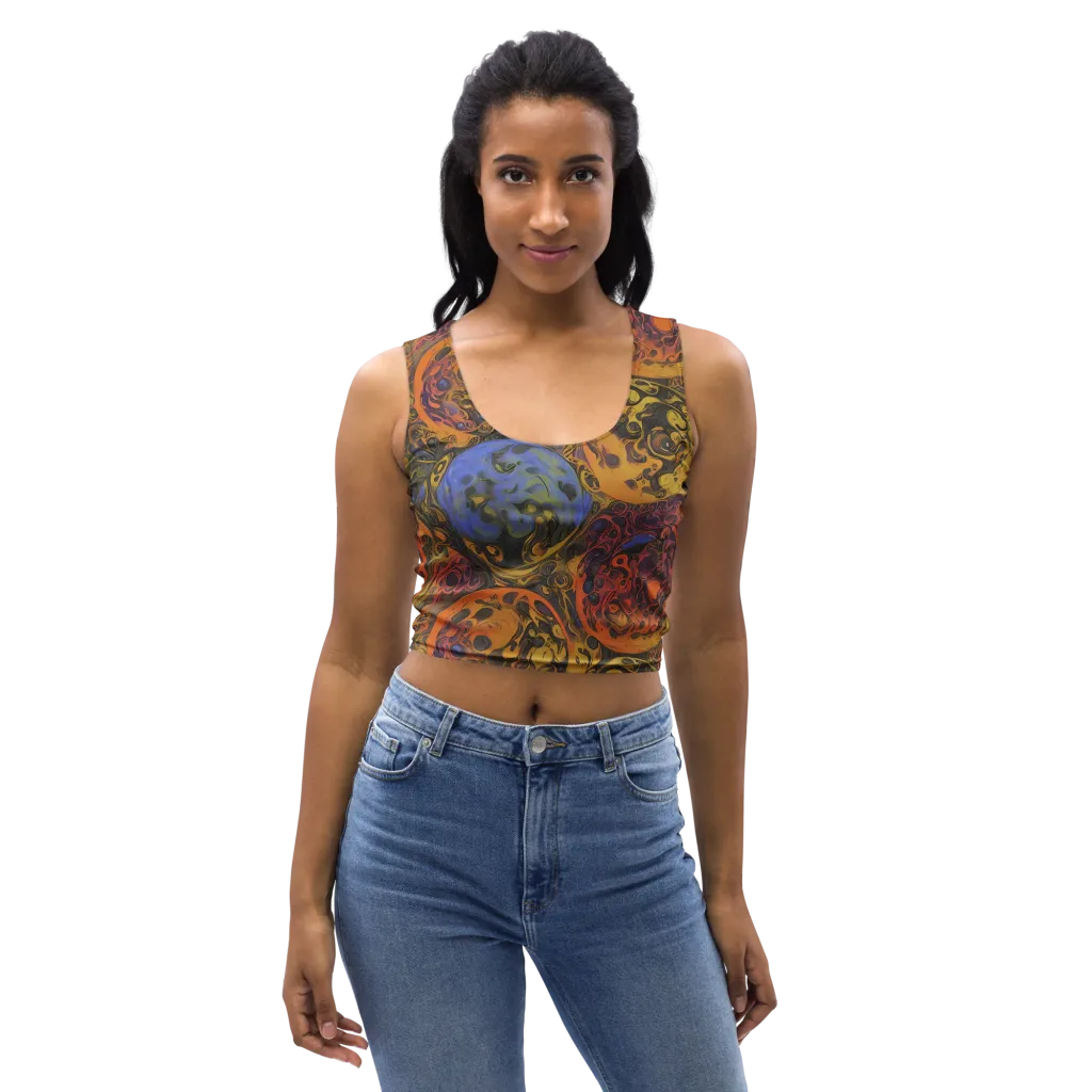 Molten Carnival on Crop Top — Front