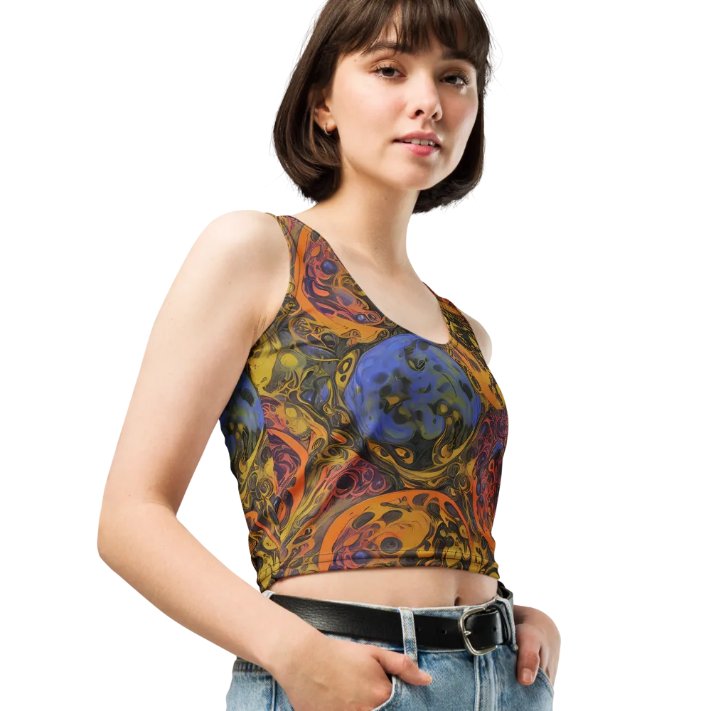 Molten Carnival on Crop Top — Right Front