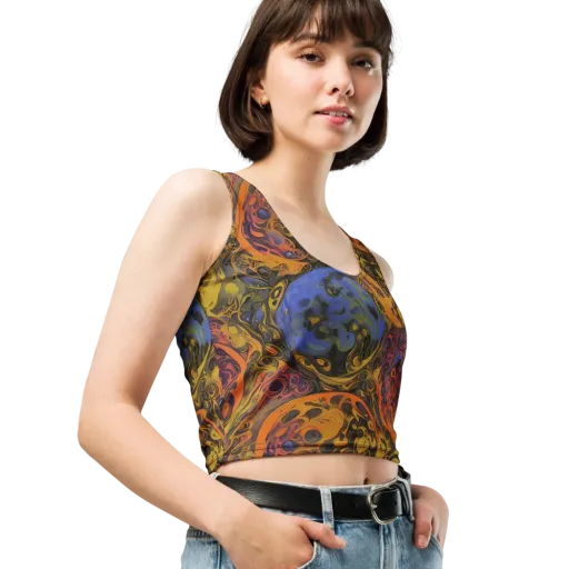 Molten Carnival on a Crop Top