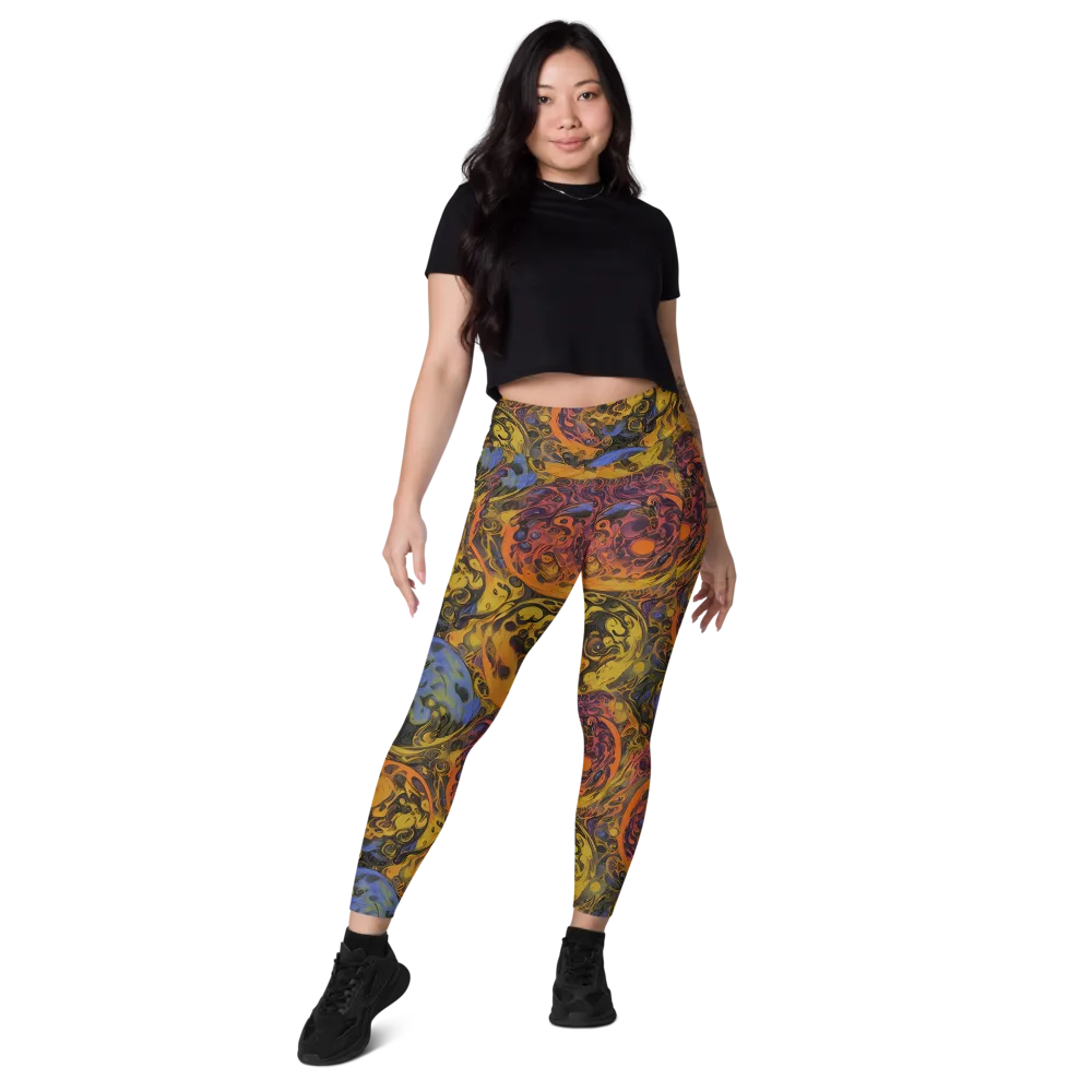 Molten Carnival on Leggings with Pockets — Front