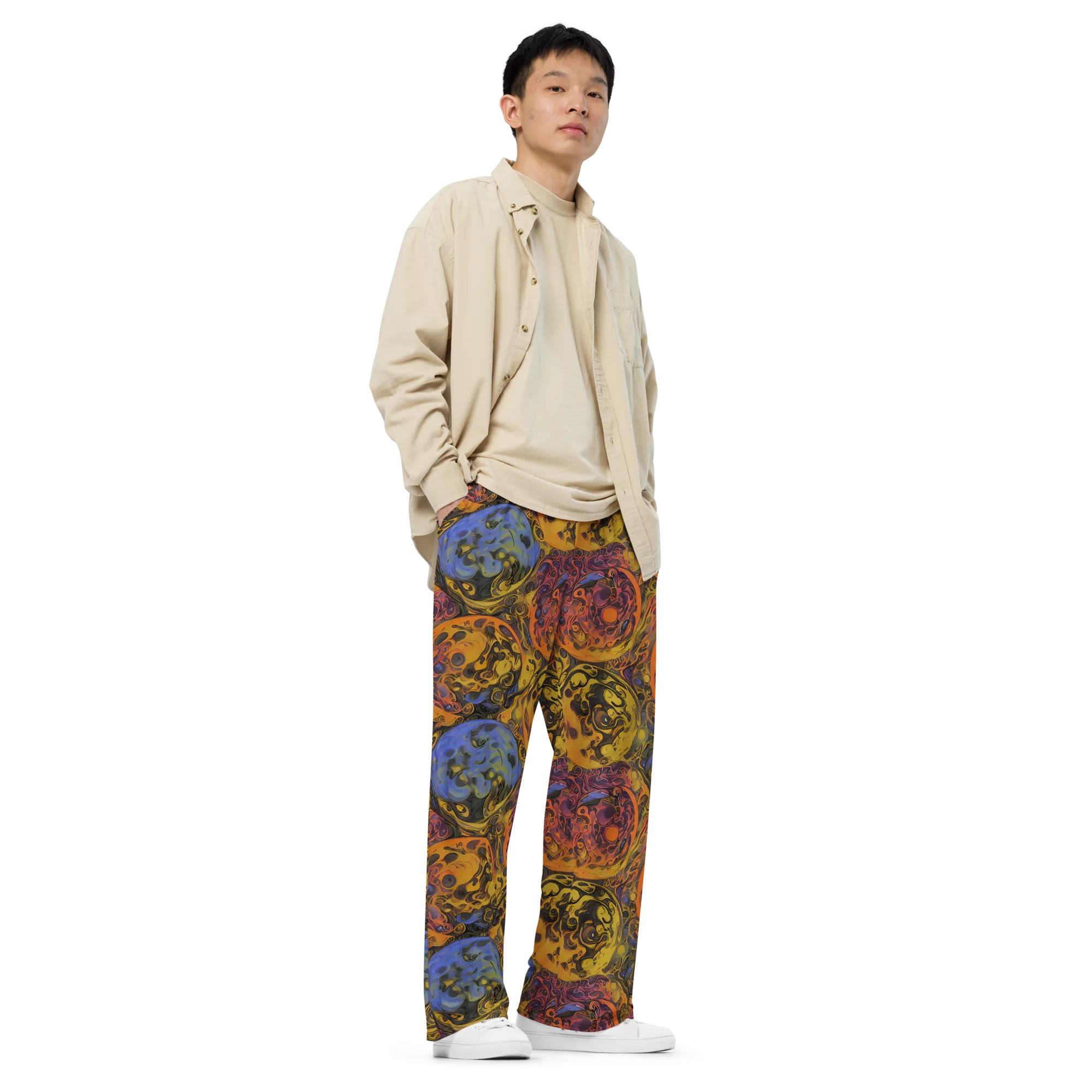 Molten Carnival on Wide-Leg Pants — Right Front