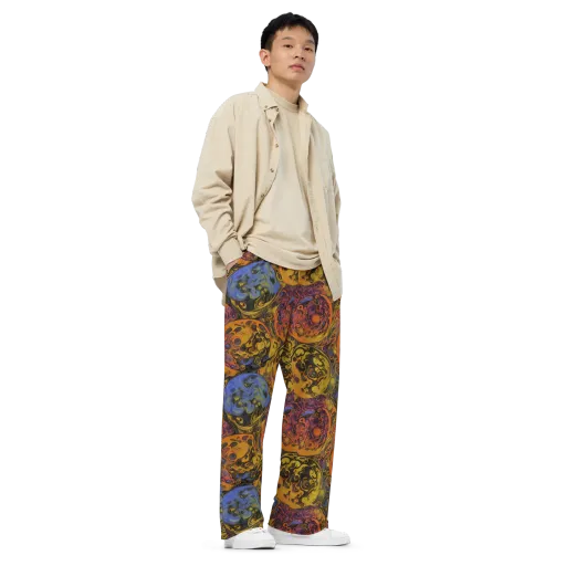 Molten Carnival on a Wide-Leg Pants