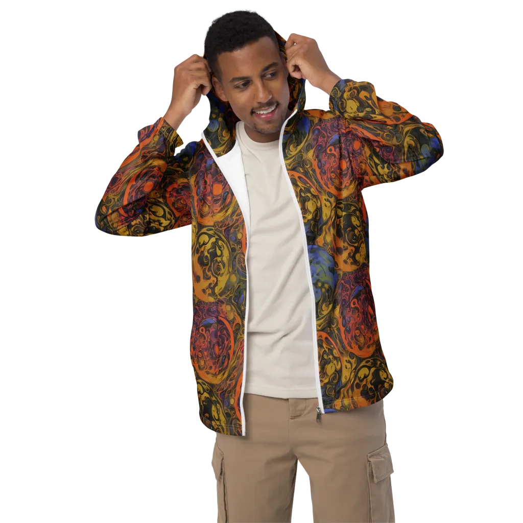 Molten Carnival on Men's Windbreaker — Front