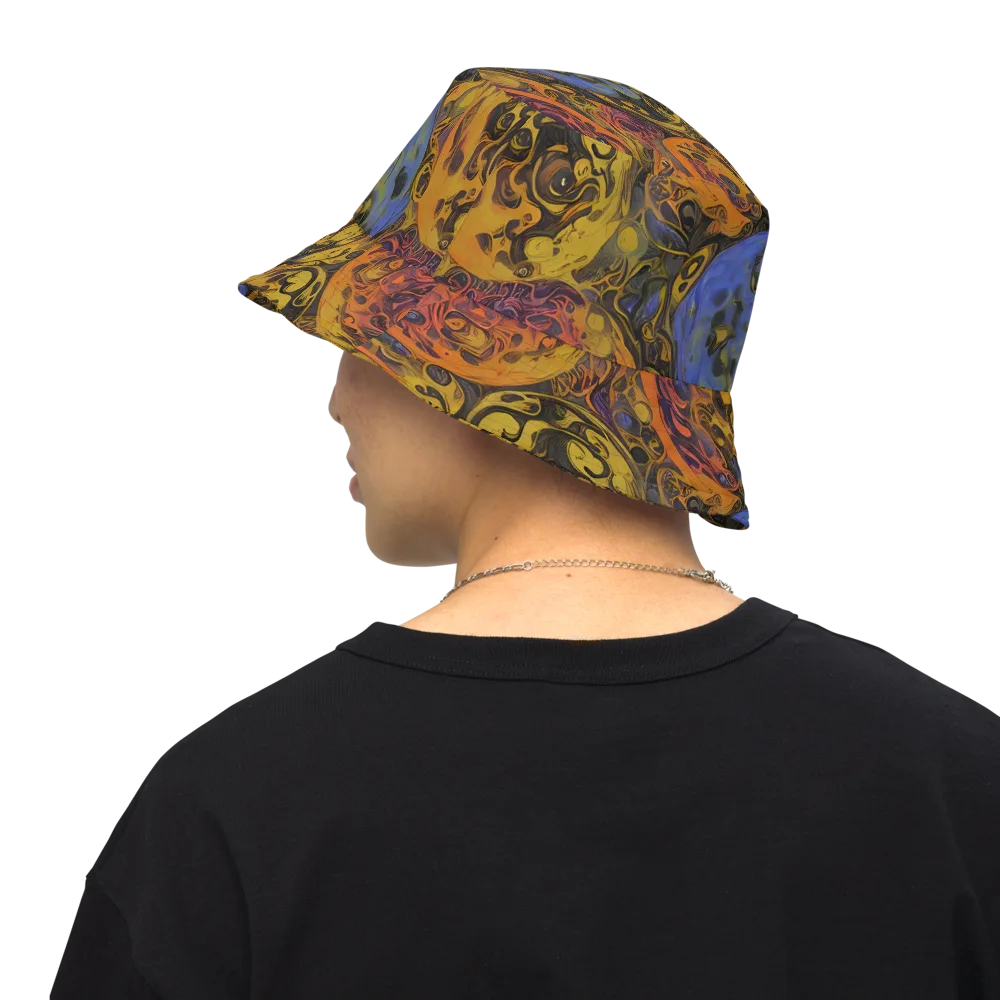 Molten Carnival on Reversible Bucket Hat — Back Inside