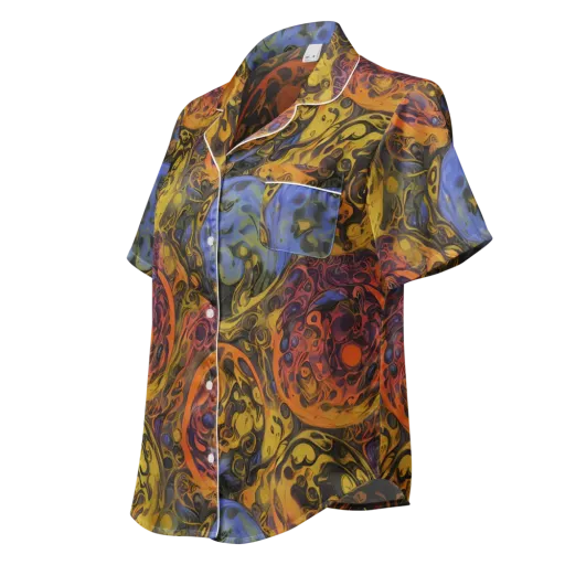 Molten Carnival on a Women's Short Sleeve Pajama Top