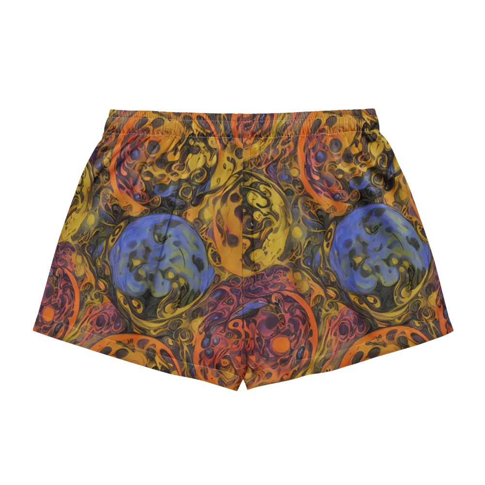 Molten Carnival on Women's Pajama Shorts — Back