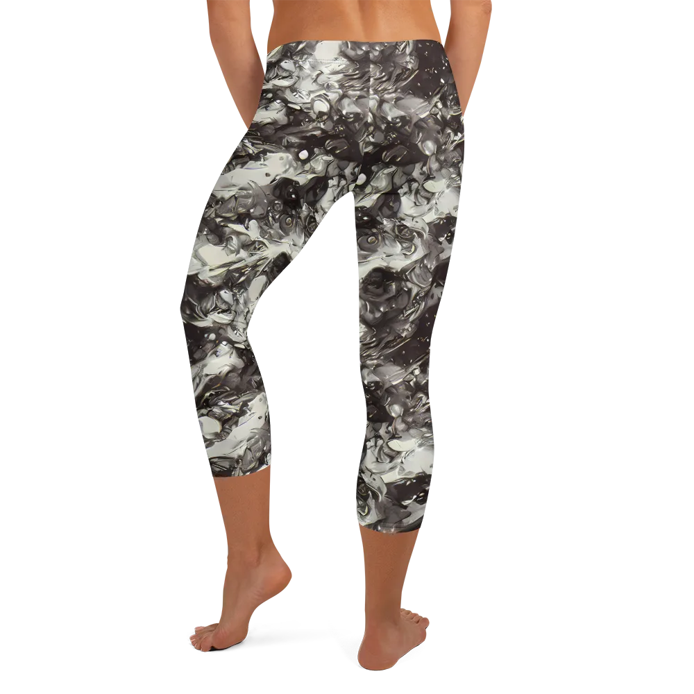 Nocturne Melt on Capri Leggings — Back