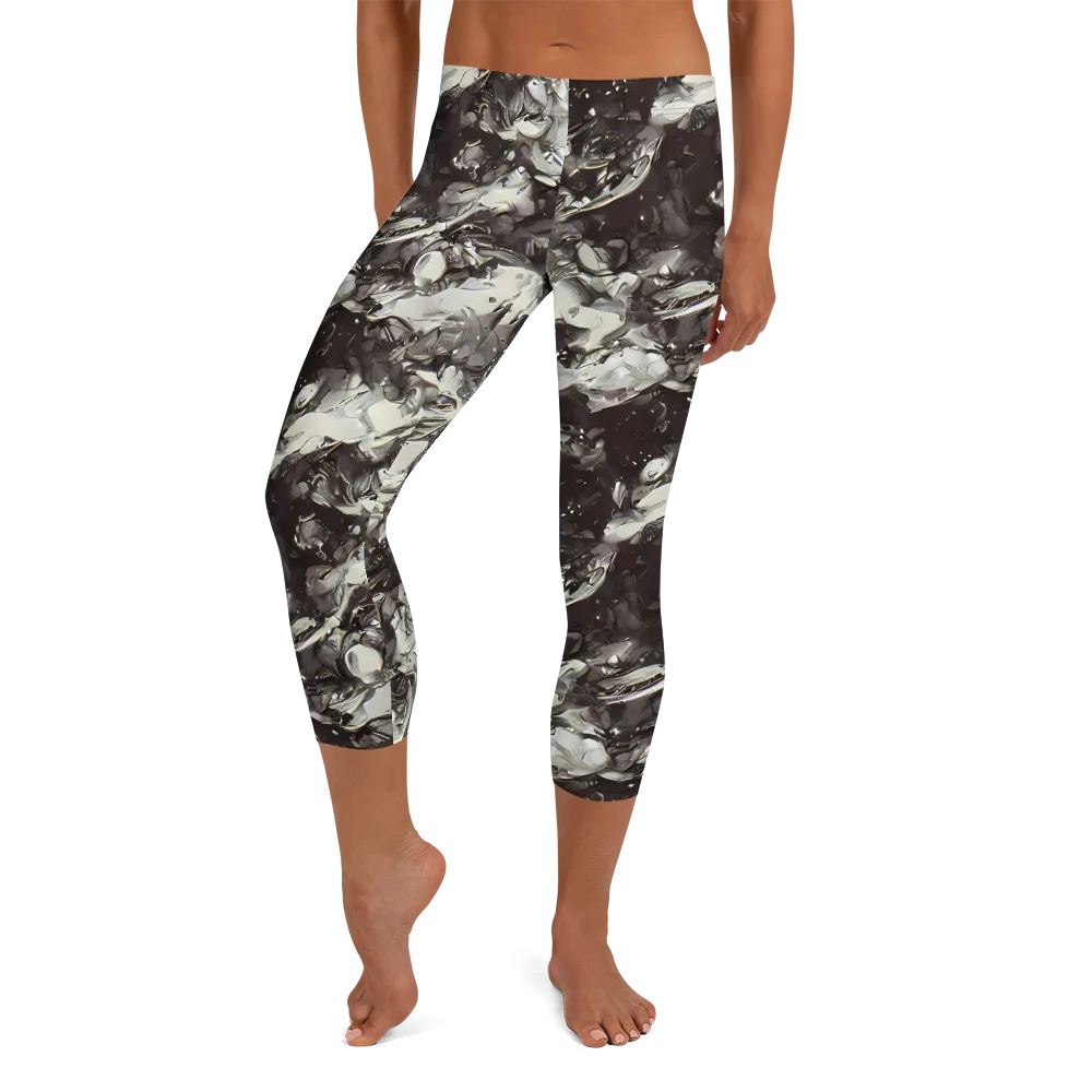 Nocturne Melt on Capri Leggings — Front