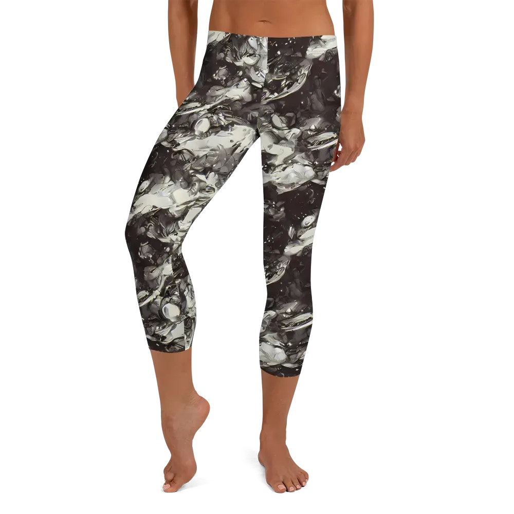 Nocturne Melt on Capri Leggings — Front