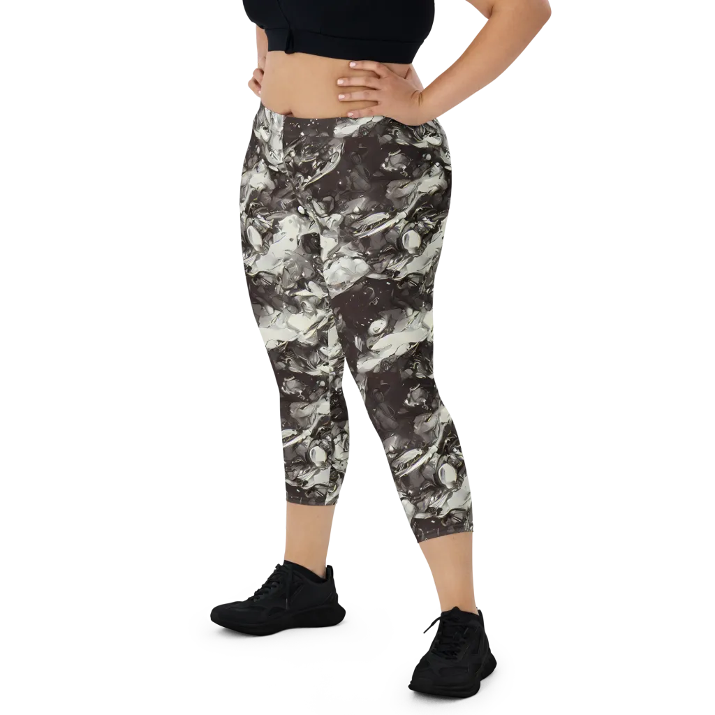 Nocturne Melt on Capri Leggings — Front