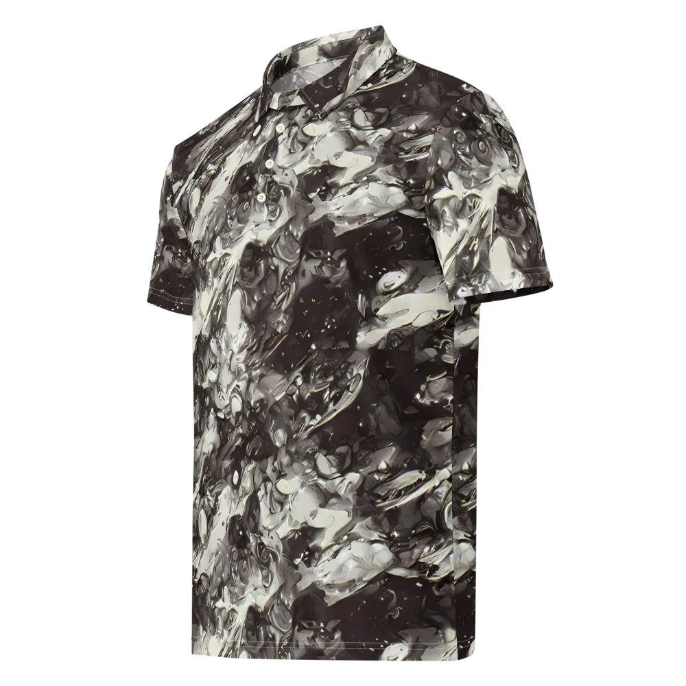 Nocturne Melt on Men's Slim Fit Polo Shirt — Left Front