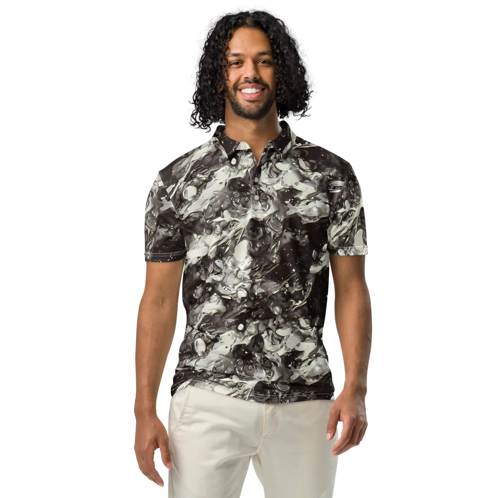 Nocturne Melt on Men's Slim Fit Polo Shirt — Front