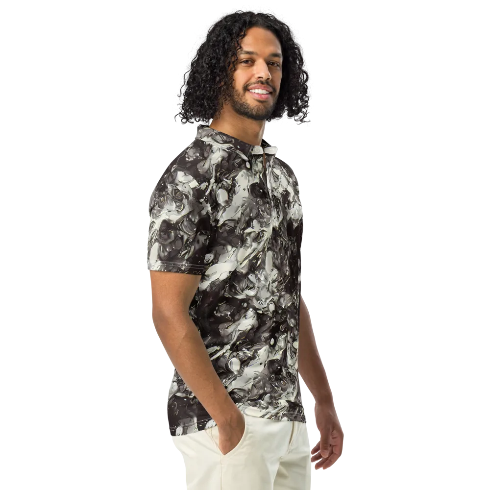 Nocturne Melt on Men's Slim Fit Polo Shirt — Right Front