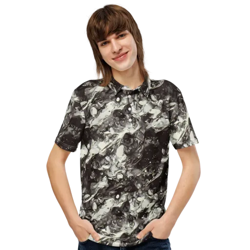 Nocturne Melt on a Men's Slim Fit Polo Shirt