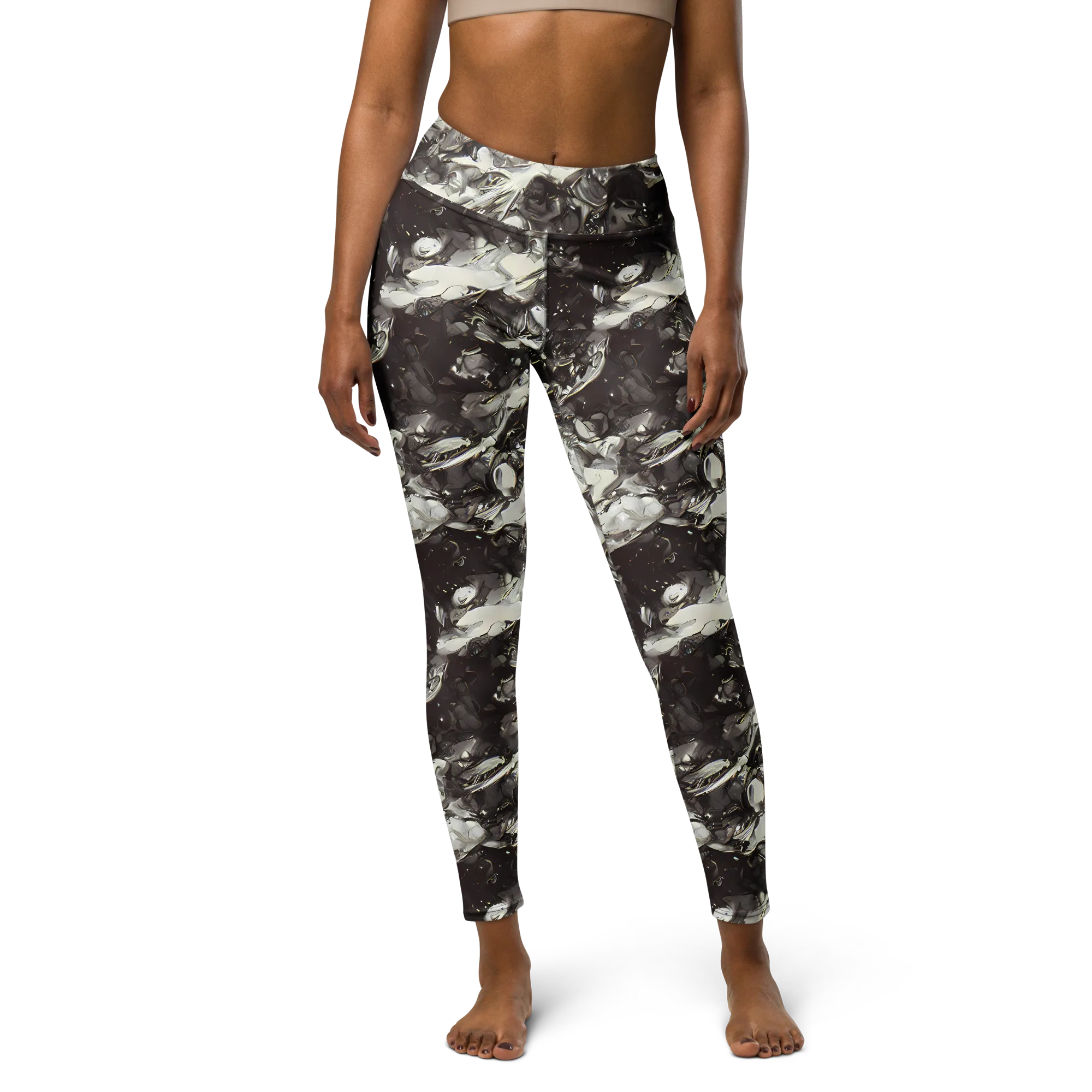 Nocturne Melt on Yoga Leggings — Front