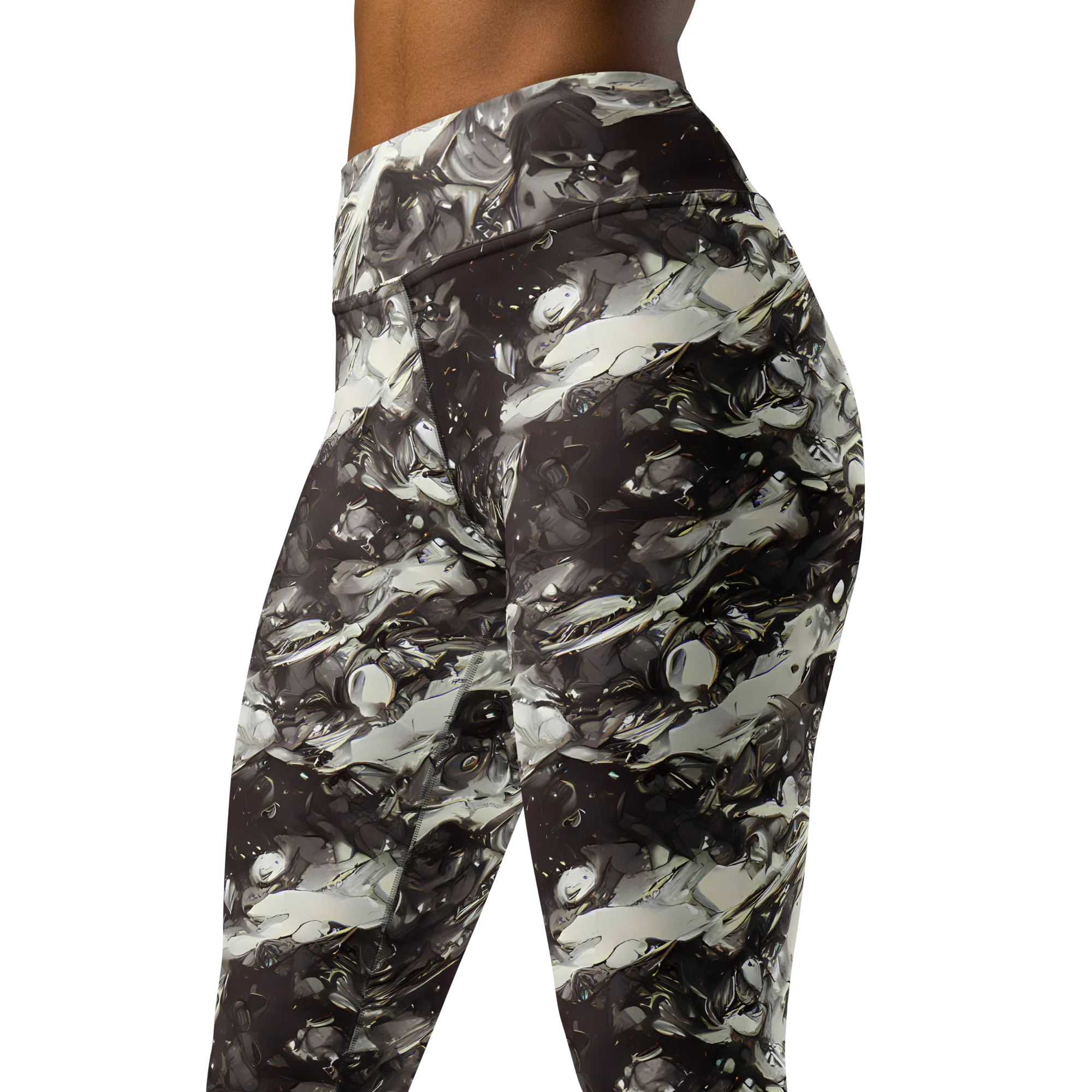 Nocturne Melt on Yoga Leggings — Left Front