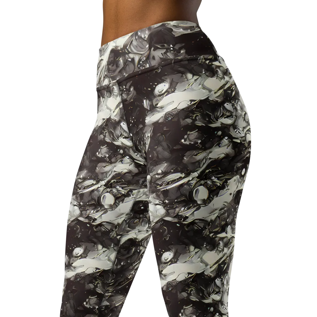 Nocturne Melt on Yoga Leggings — Left Front