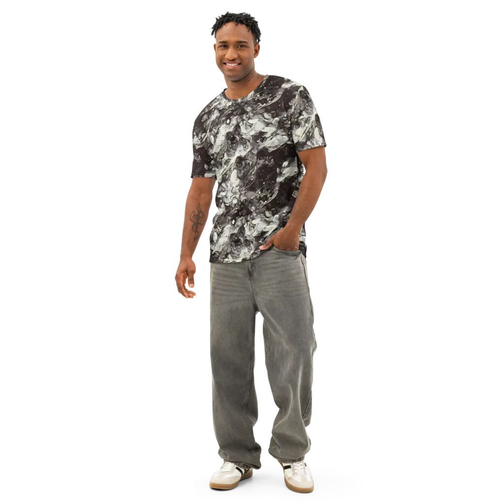 Nocturne Melt on Men's Cotton Crew Neck T-Shirt — Front