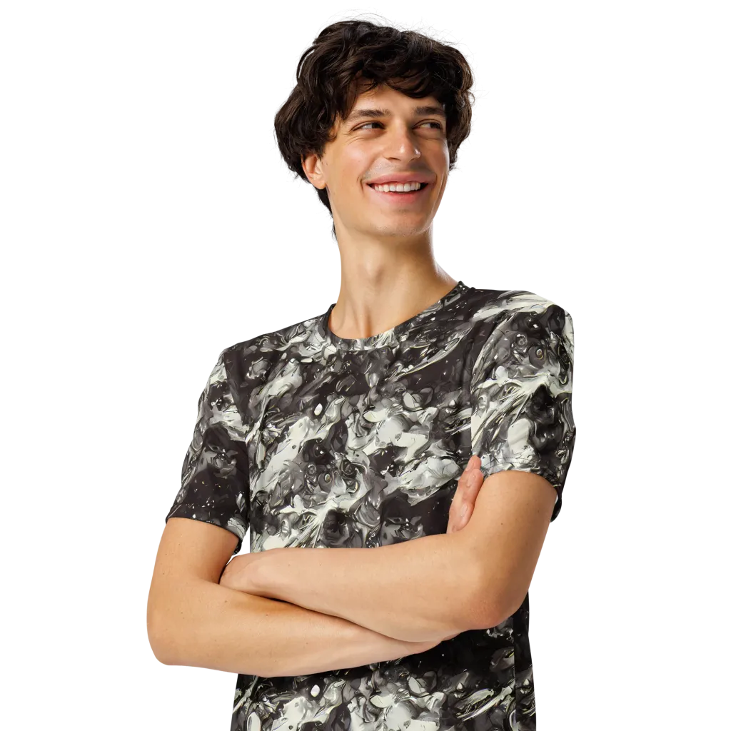 Nocturne Melt on Men's Crew Neck T-Shirt — Left Front
