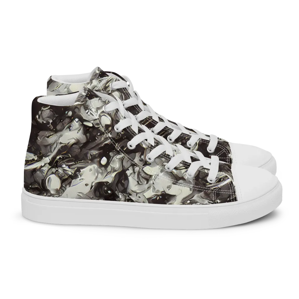 Nocturne Melt on Women's High Top Canvas Shoes — Right