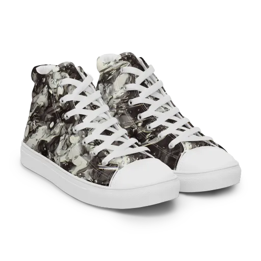 Nocturne Melt on a Women's High Top Canvas Shoes
