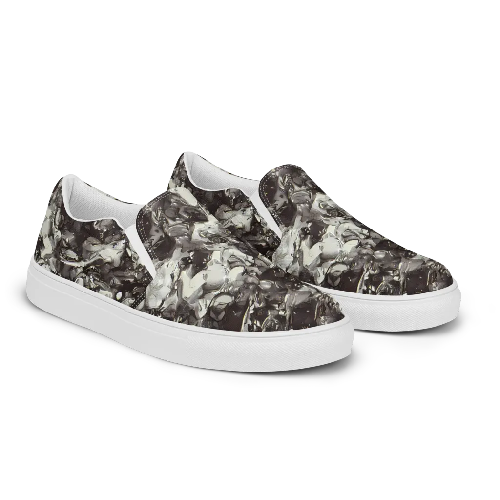 Nocturne Melt on Women's Slip-On Canvas Shoes — Right Front