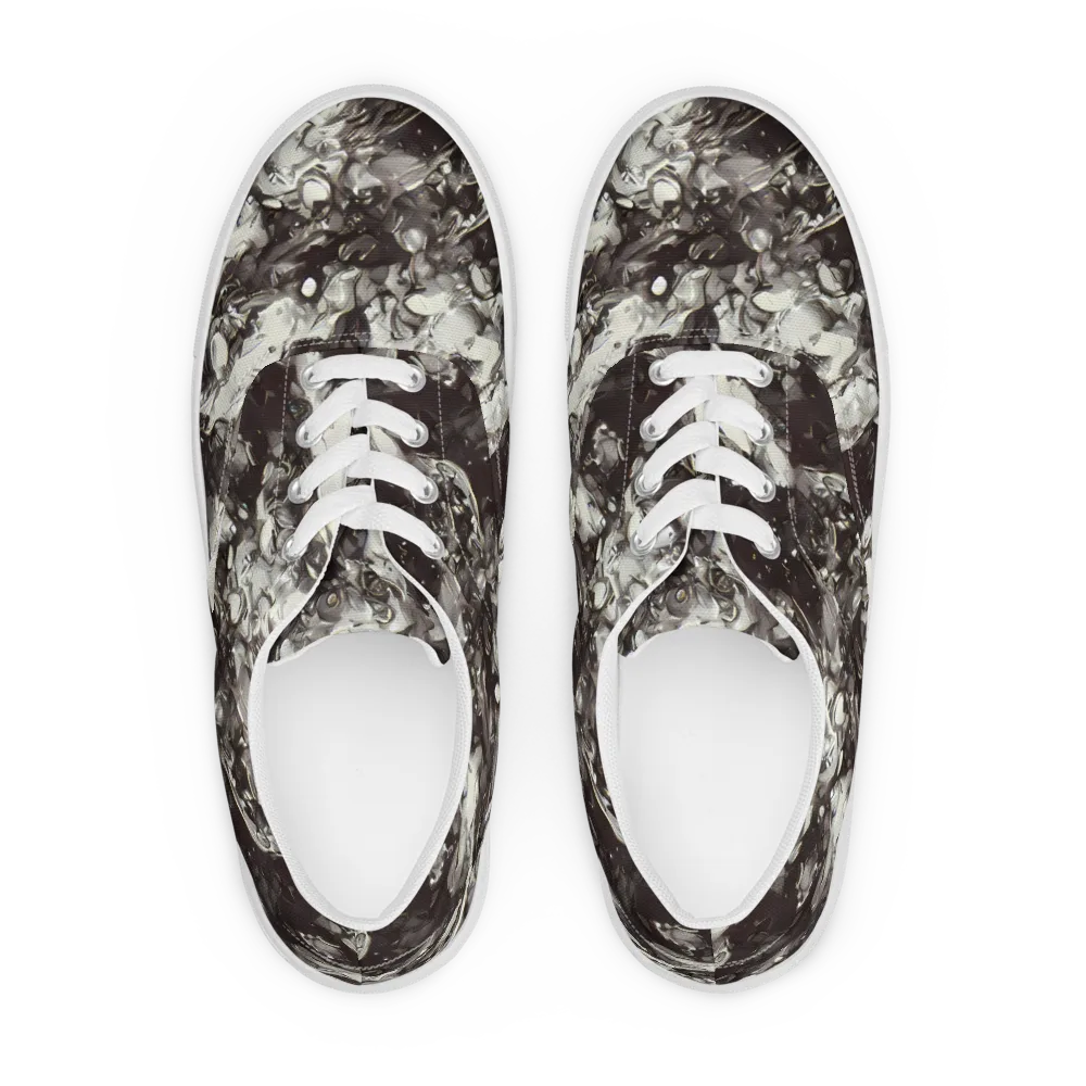 Nocturne Melt on Men's Lace-Up Canvas Shoes — Front