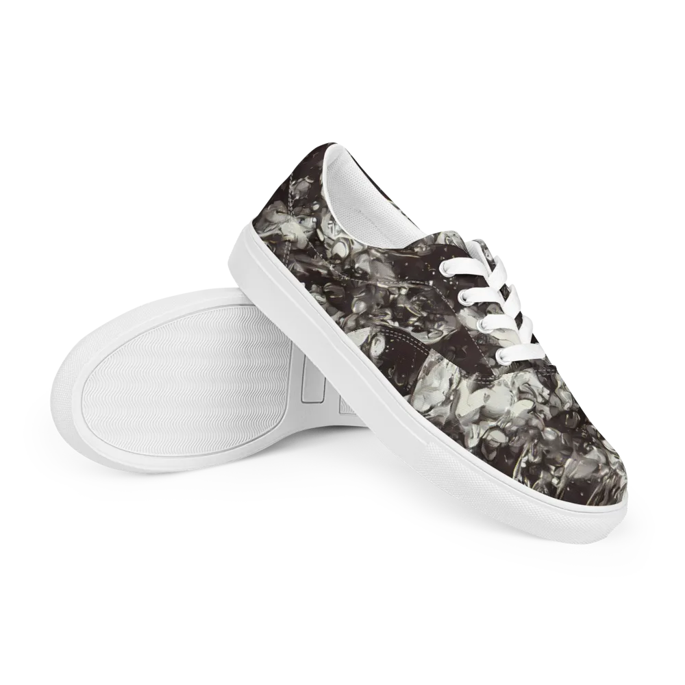 Nocturne Melt on Men's Lace-Up Canvas Shoes — Right Front