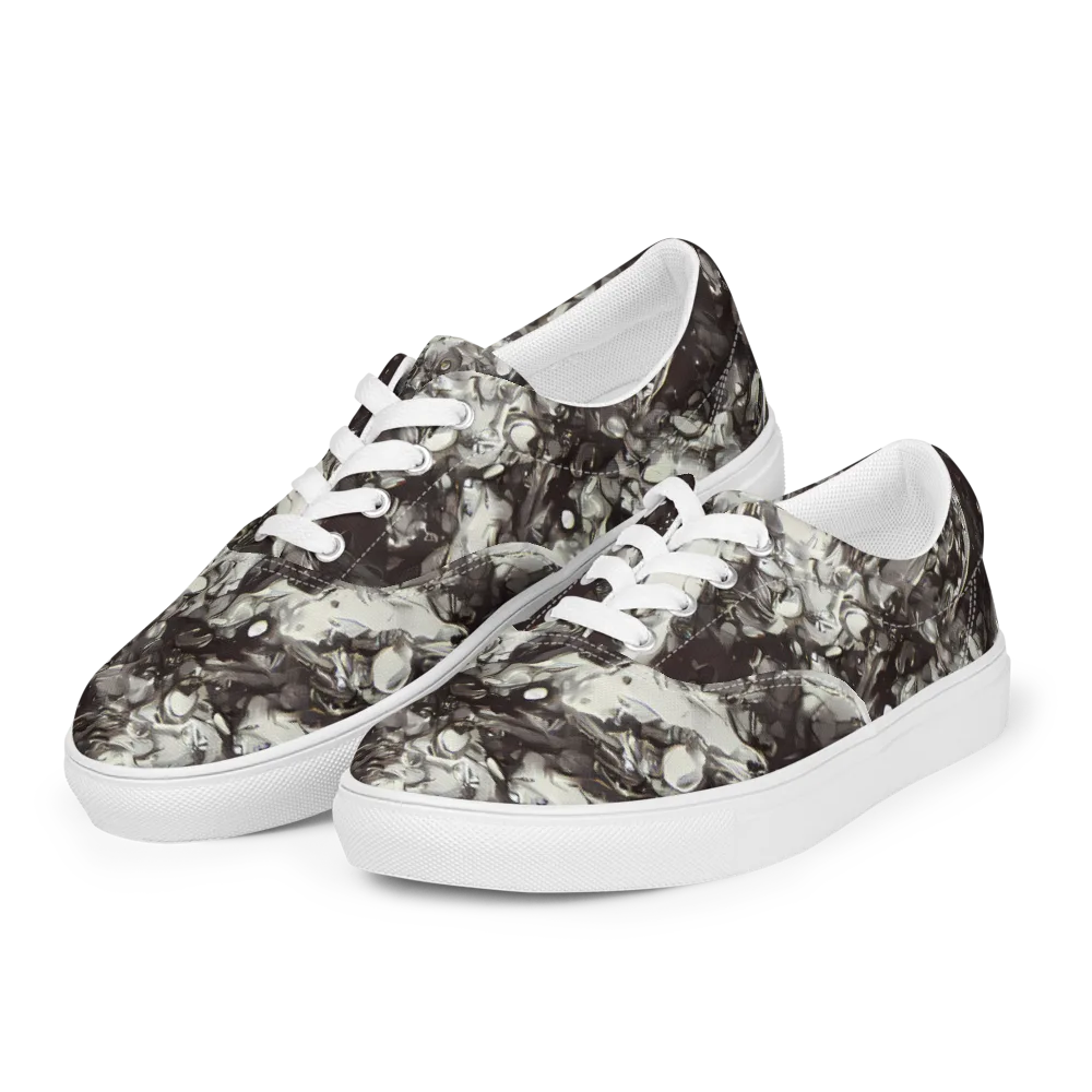 Nocturne Melt on Men's Lace-Up Canvas Shoes — Left Front