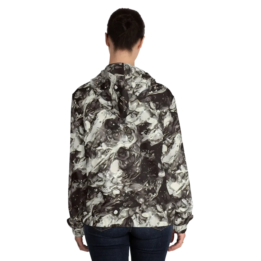 Nocturne Melt on Women's Full-Zip Hoodie — Back On Person