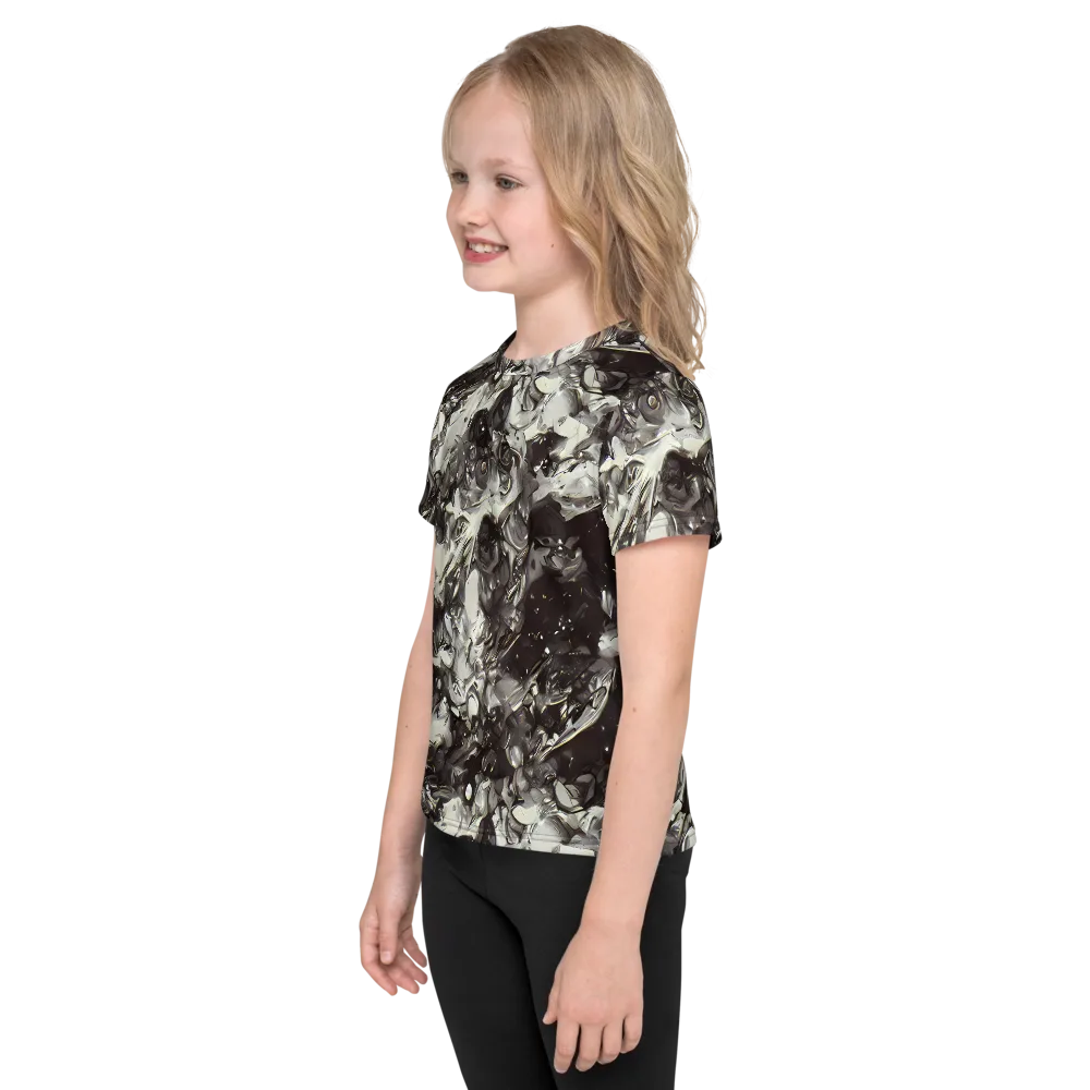 Nocturne Melt on Kids Crew Neck T-Shirt — Left
