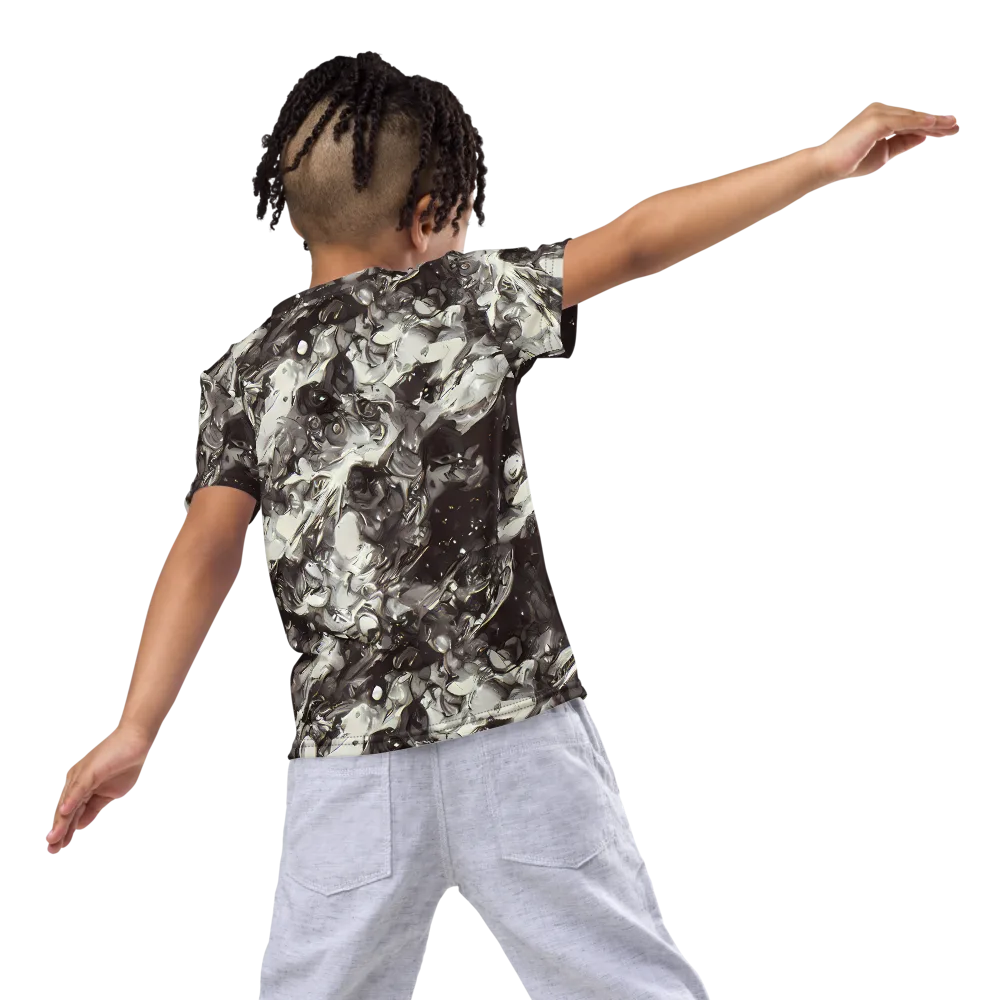 Nocturne Melt on Kids Crew Neck T-Shirt — Back