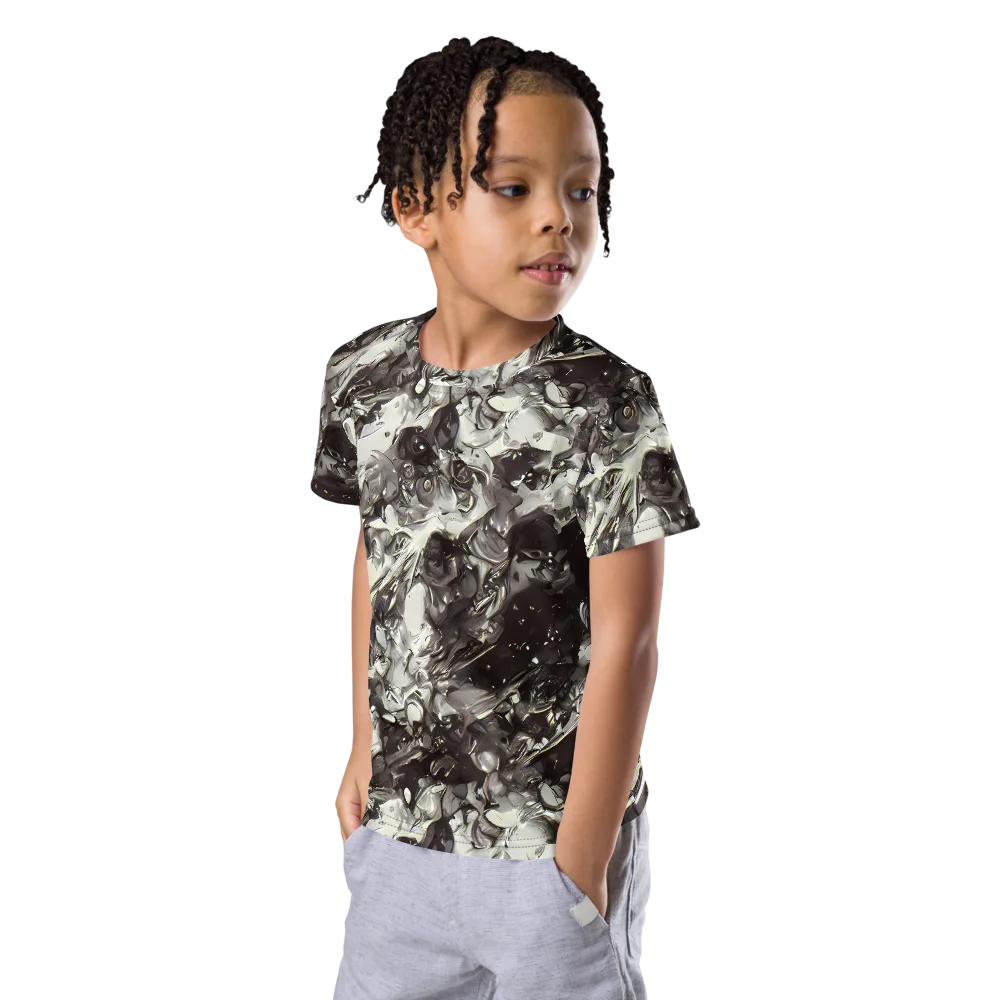 Nocturne Melt on Kids Crew Neck T-Shirt — Left Front