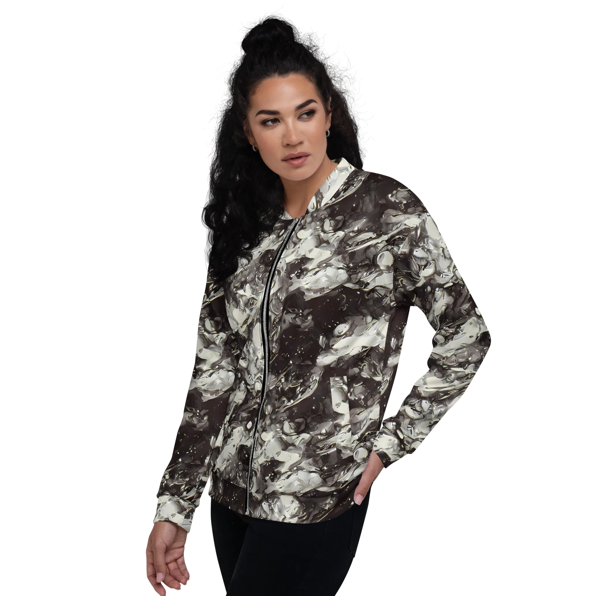 Nocturne Melt on Bomber Jacket — Left