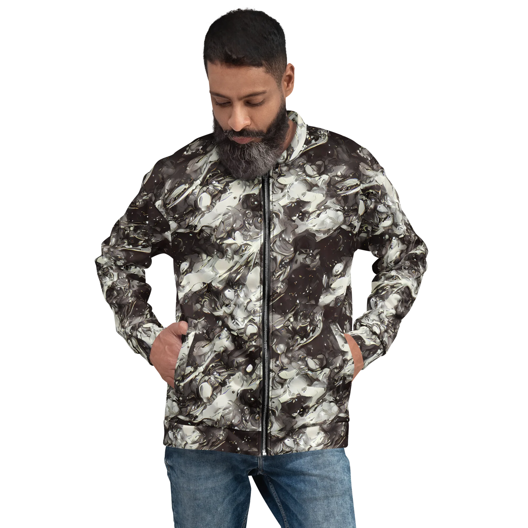 Nocturne Melt on Bomber Jacket — Front