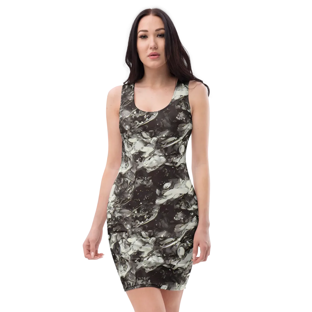 Nocturne Melt on Bodycon Dress — Front