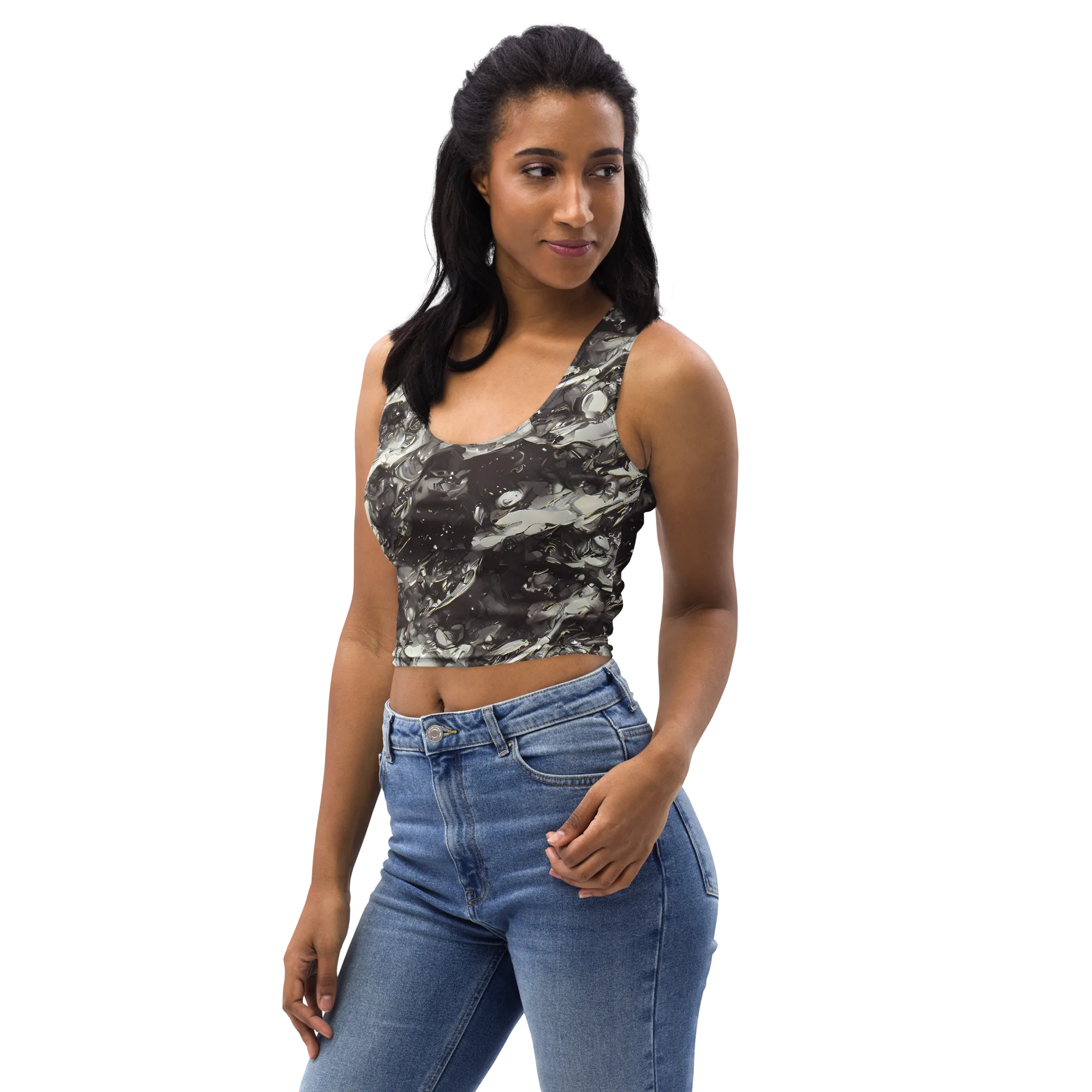 Nocturne Melt on Crop Top — Left Front