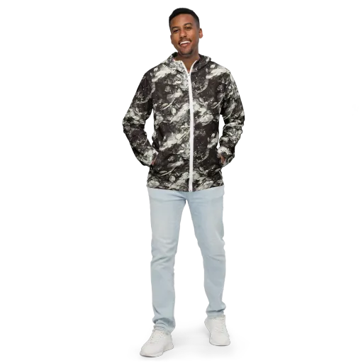 Nocturne Melt on a Men's Windbreaker